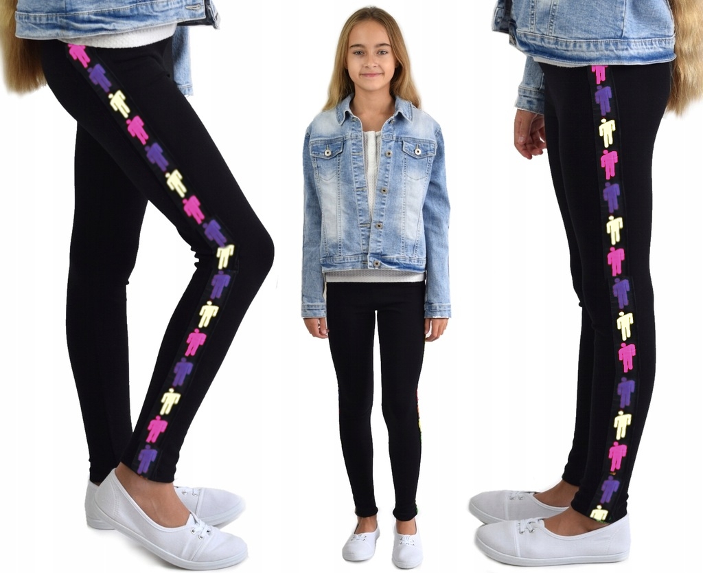 

Getry legginsy Ocieplane czarne Lampas 128