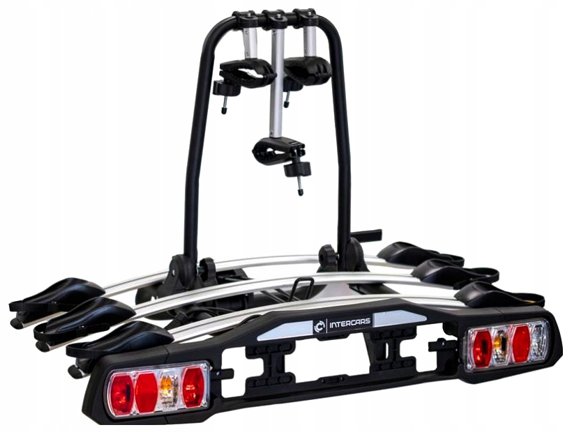 Nosič bicyklov na ťažné zariadenie pre 3 Bicykle X Carrier Sklápací Platforma na bicykle
