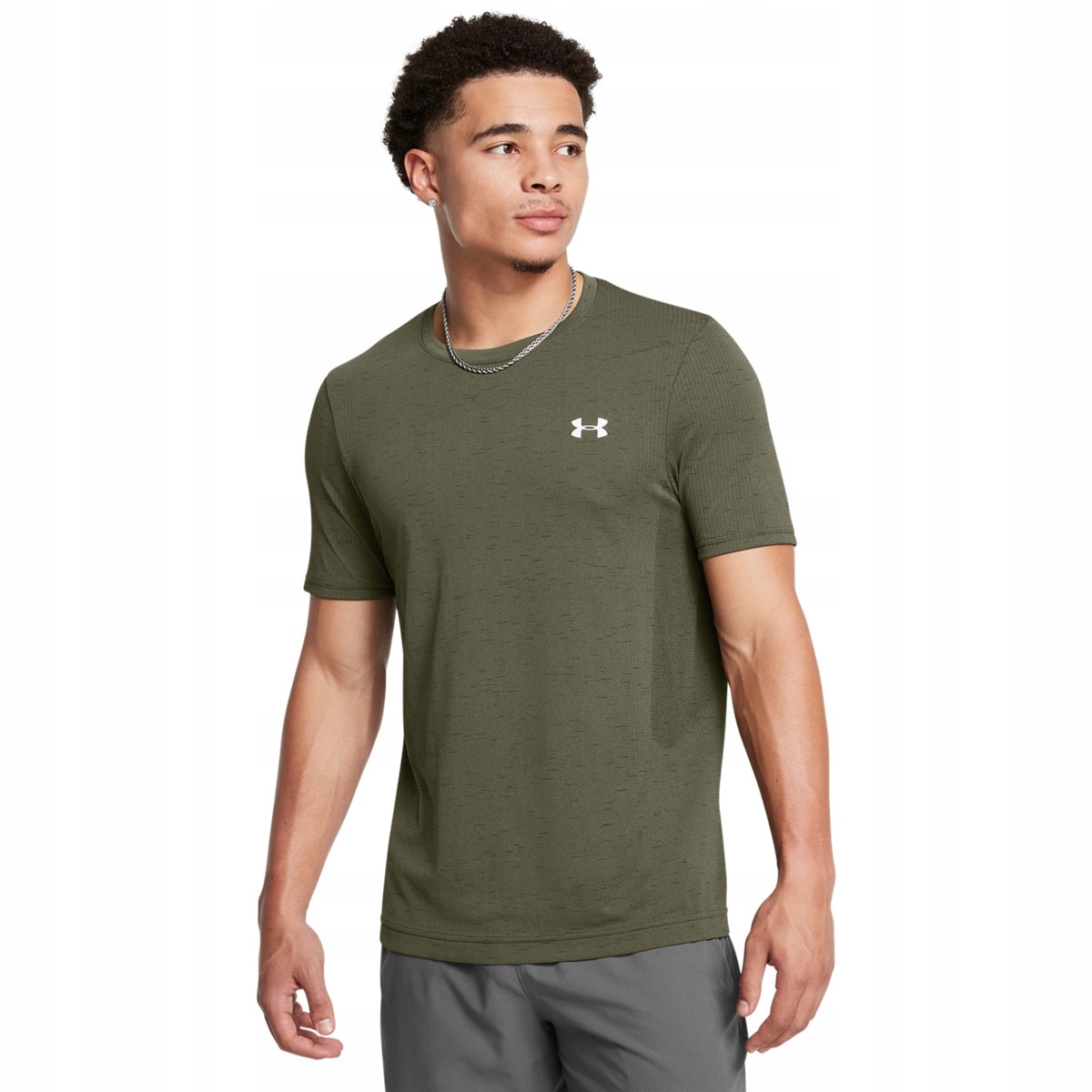 T-shirt treningowy męski koszulka Under Armour Vanish khaki S