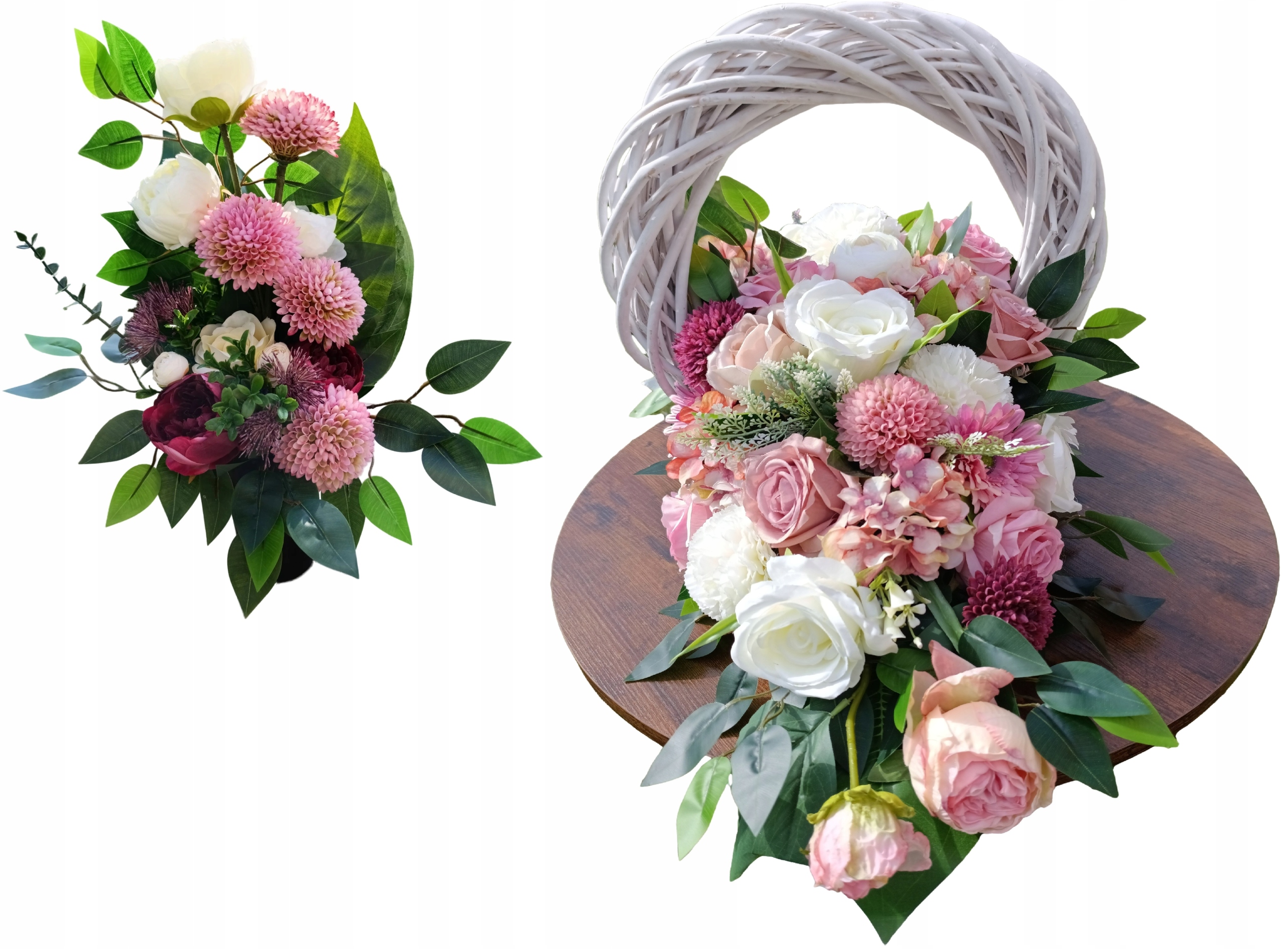 Komplet Dekorace Velikonoční Kytice Umělé Květy Na Hrob Hřbitov Kolo