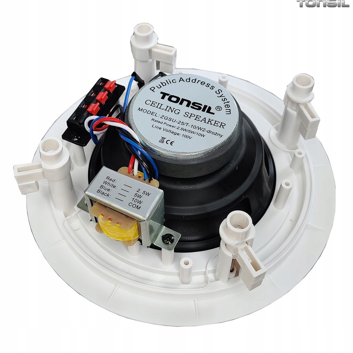 NAGŁOŚNIENIE SUFITOWE LOKALU BIURA SKLEPU RESTAURACJI SALONU DOMU 6 CZARNE Szerokość produktu 13.4 cm