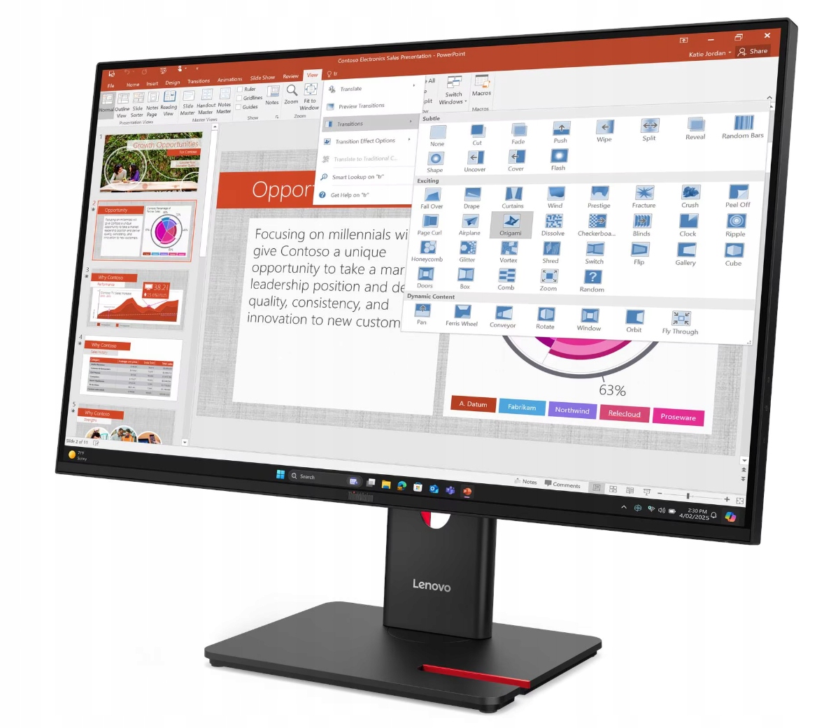 Lenovo ThinkVision T27-40 Led monitor 27" 1920 x 1080 px Ips Pls