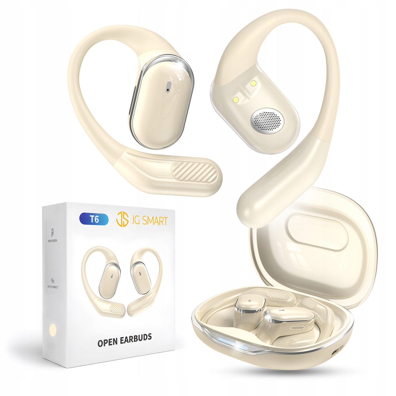 Bezdrátová Sluchátka Bluetooth V5.4 Zauszne Powerbanka Na Běhání Kolo