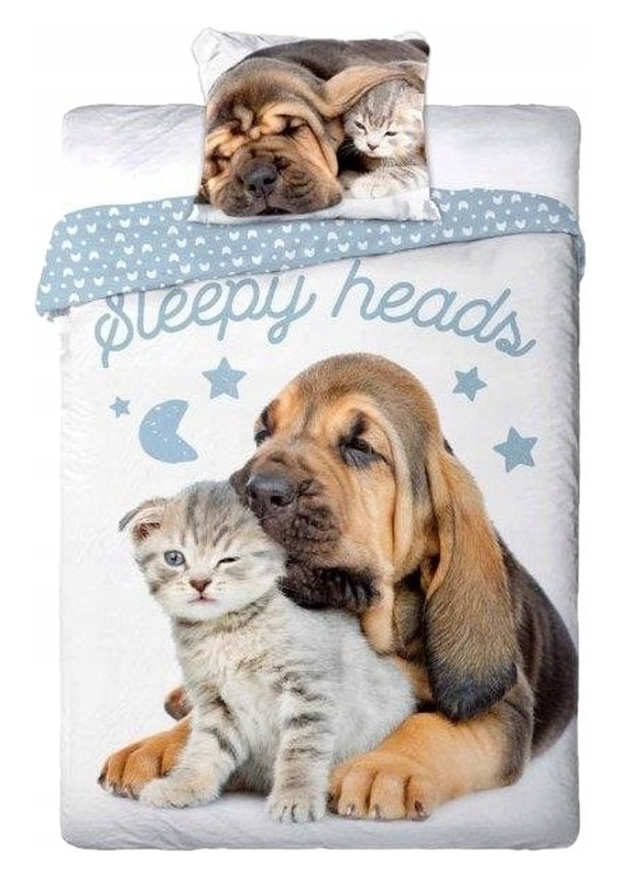 

Pościel 160x200 Piesek i Kotek 70x80 sleepy heads