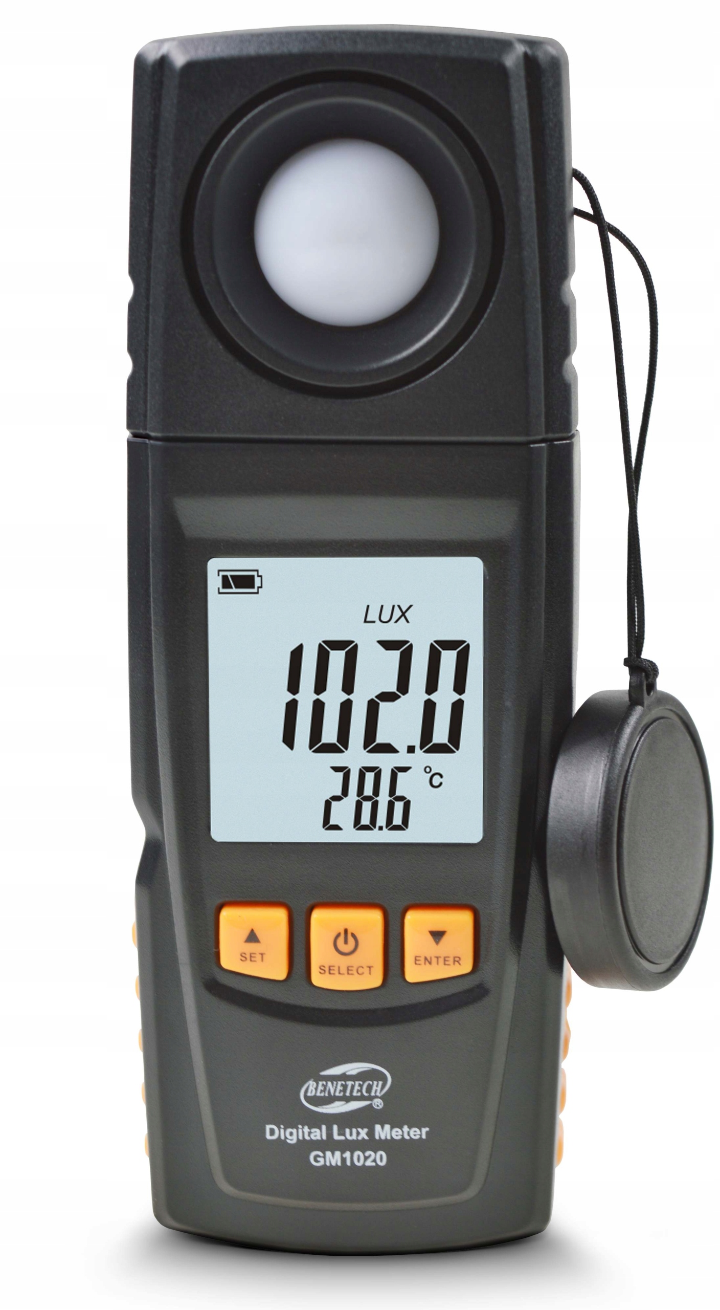 LUKSOMIERZ LUXOMETR MIERNIK NATĘŻENIA ŚWIATŁA OŚWIETLENIA ŚWIATŁOMIERZ LCD Marka Benetech