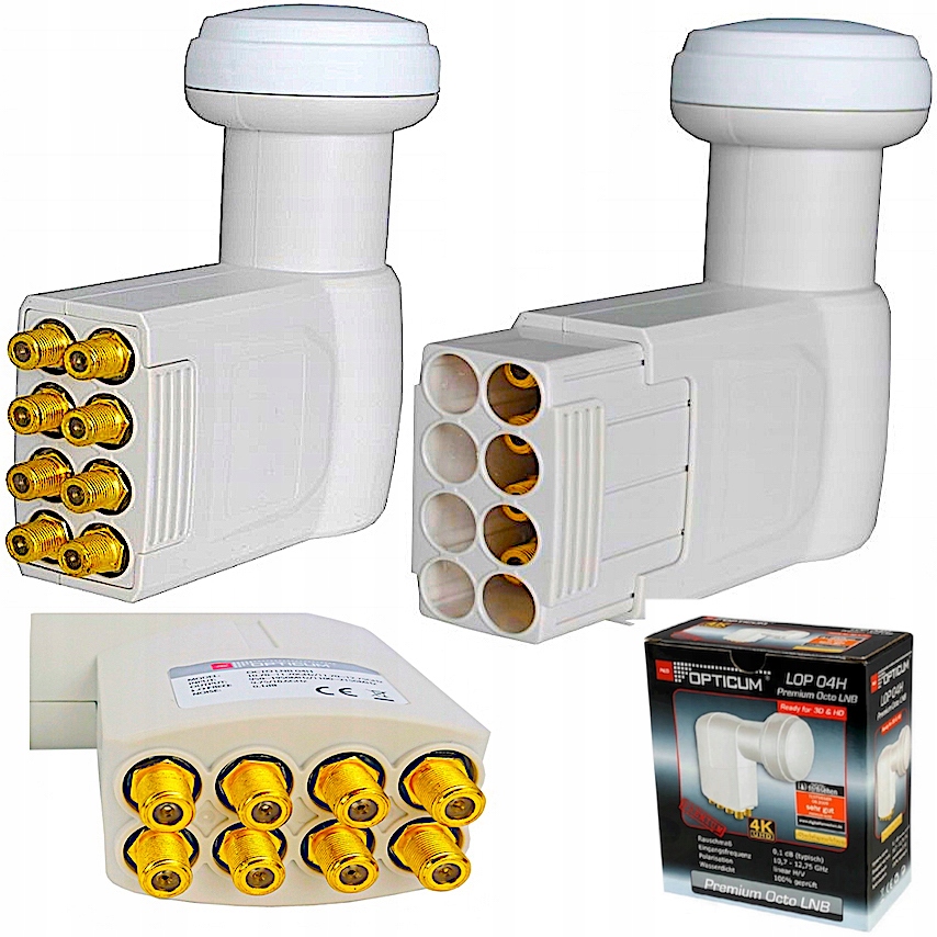 KONWERTER OCTO 4K HD +MIERNIK Satelitarny +Osłona Typ inny