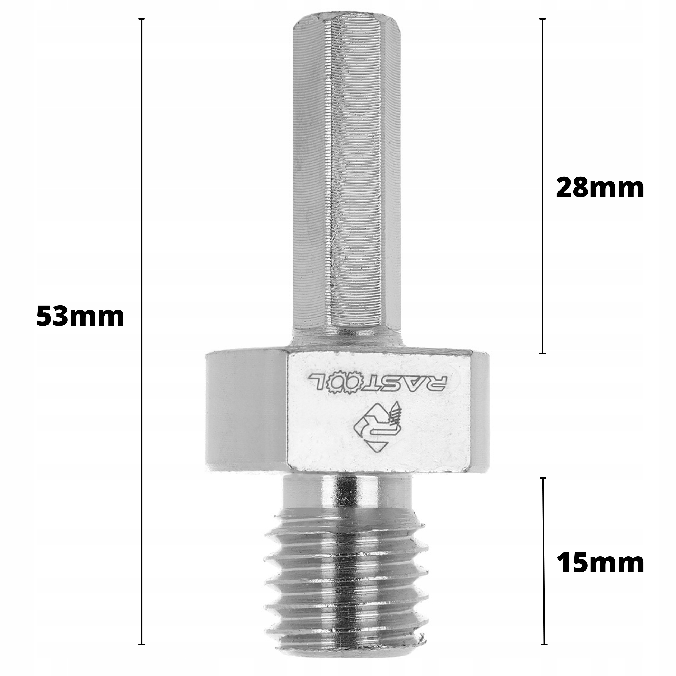 ADAPTER NA GWINT M14 DO OTWORNIC DIAMENTOWYCH TRZPIEŃ ŚRUBA DO WIERTARKI EAN (GTIN) 5904183602677