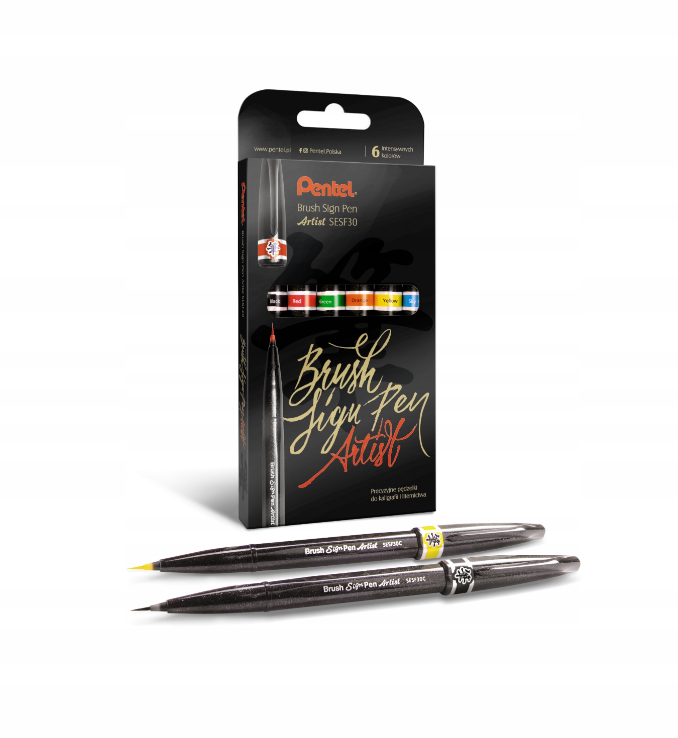 Štětcové tužky Brush Sing Pen Artist 6 barev