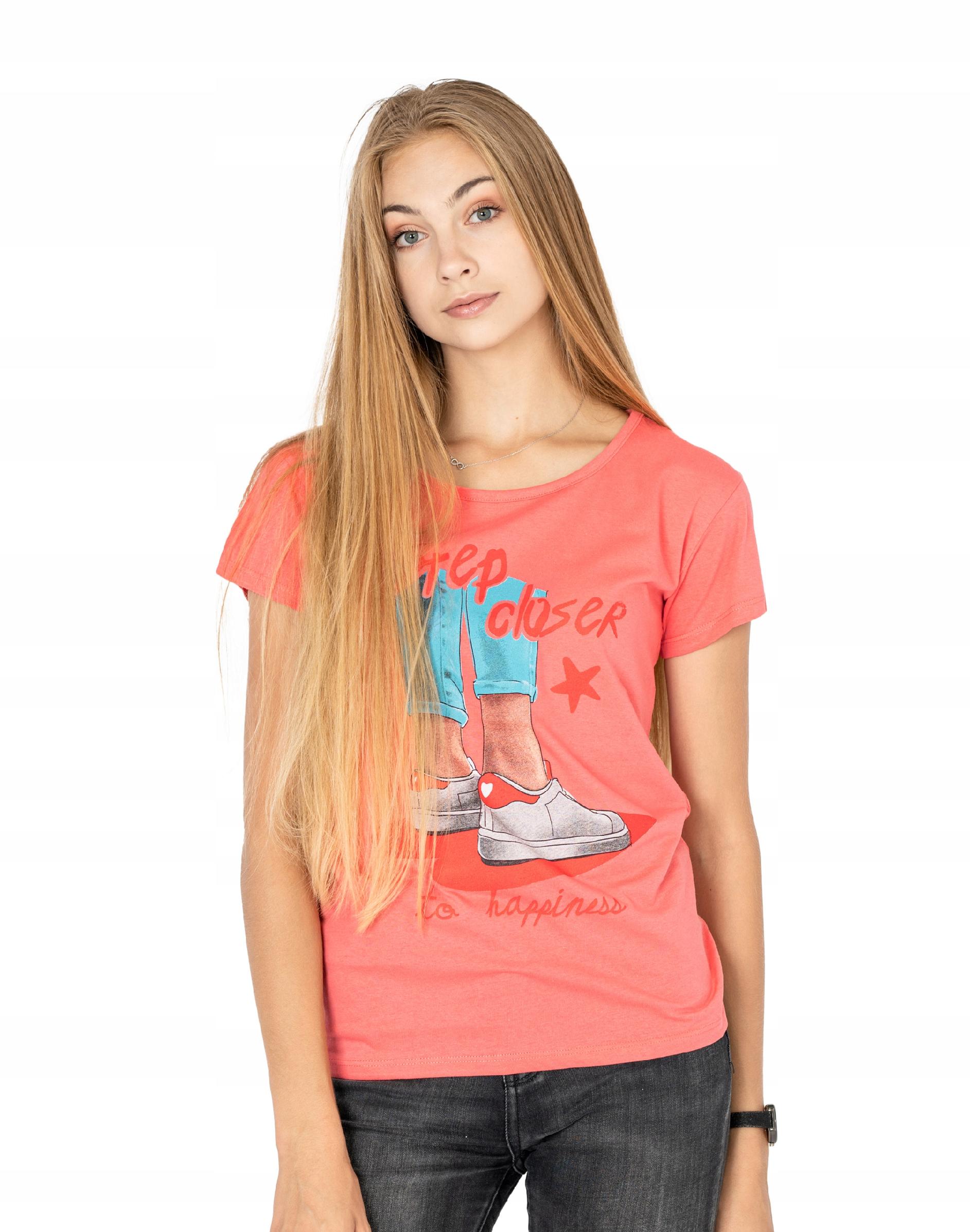 

Koszulka Damska Podkoszulek T-shirt Top KD04-8 r L