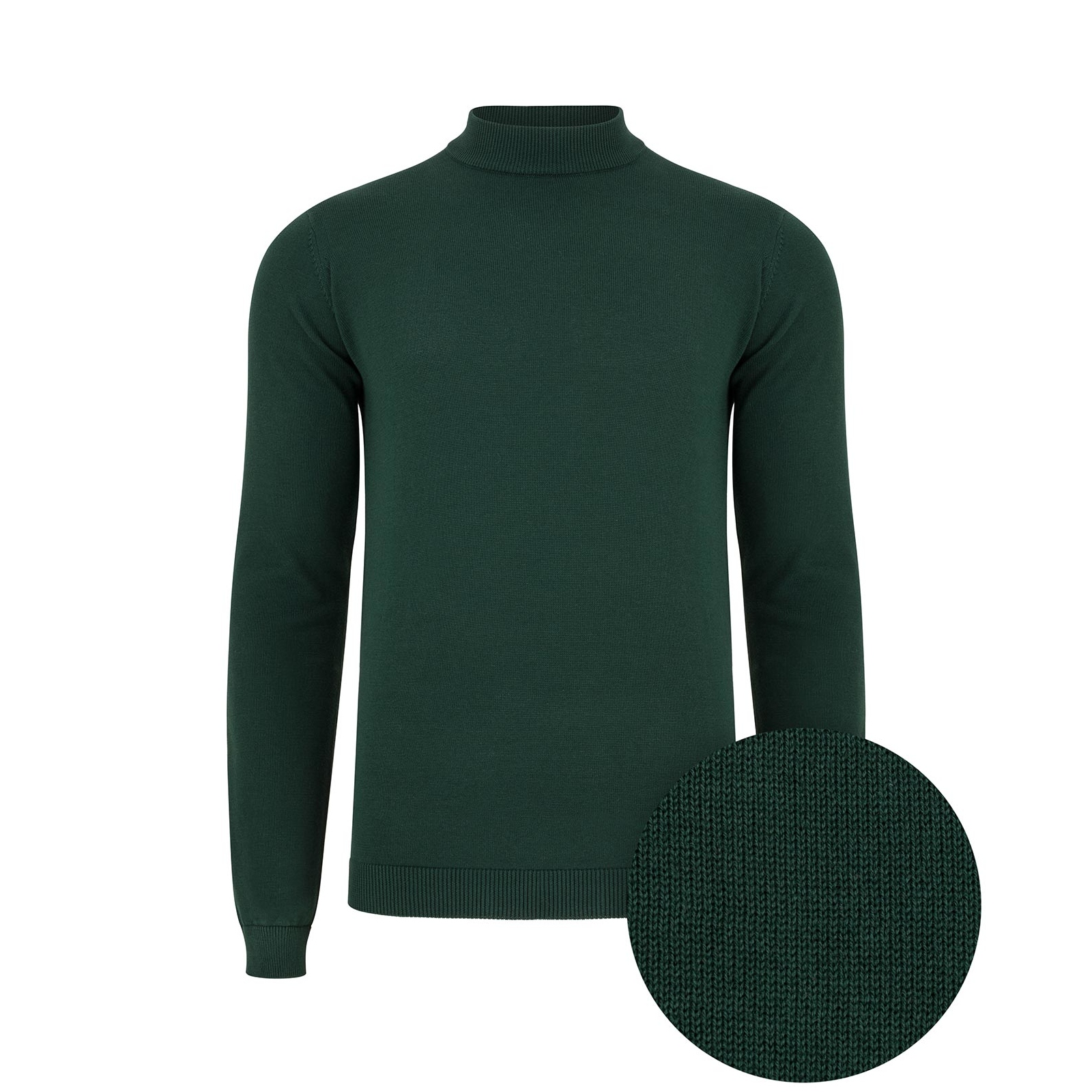 Zelený pánský svetr s rolákem 100% bavlna Pako Lorente vel. XL