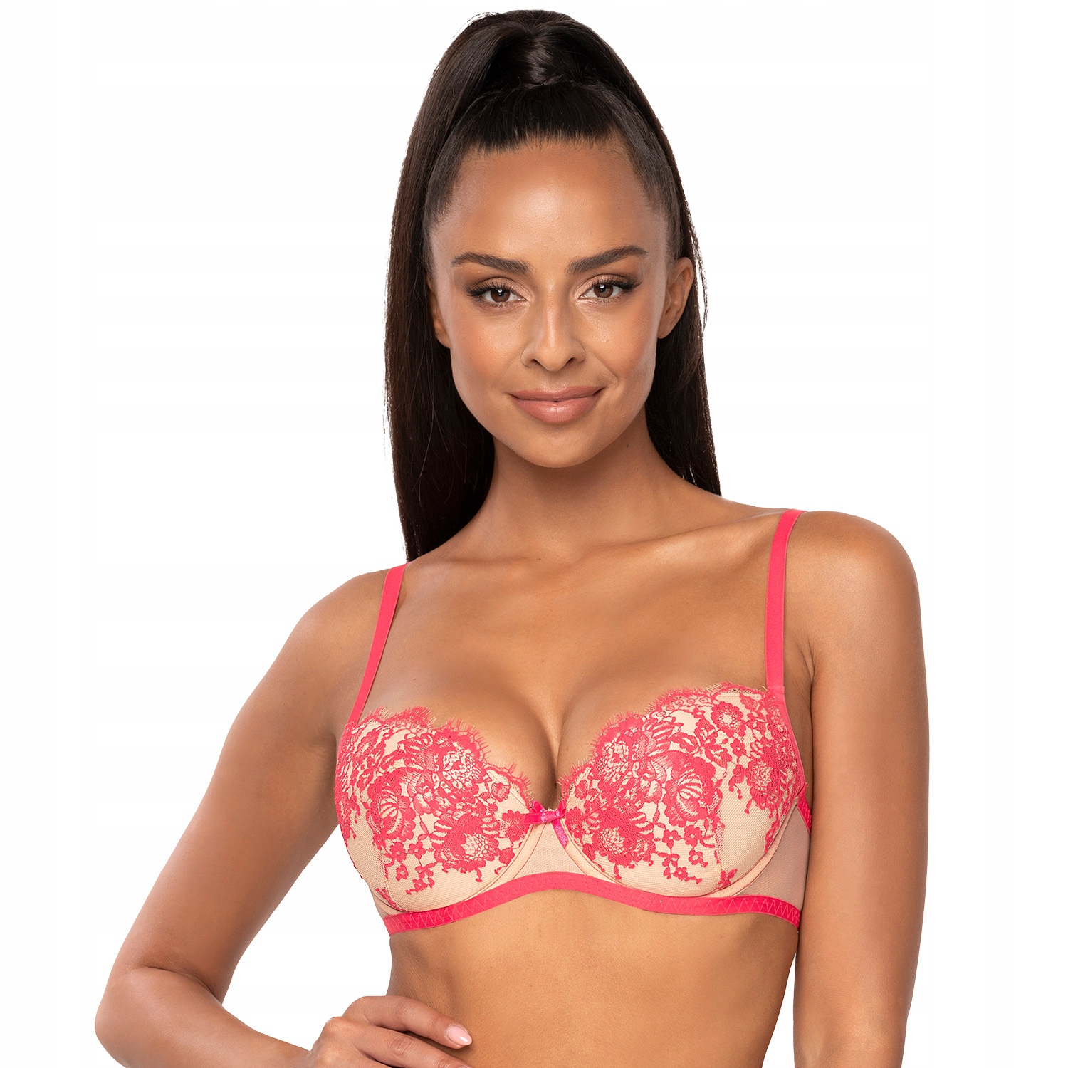 Mat 3804/11 Frances béžovo-růžová 65G Push-up podprsenka