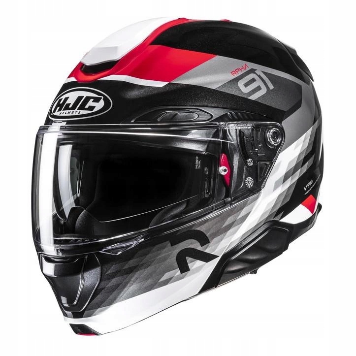 Motocyklová prilba Hjc Rpha 91 Madal Black/red čierna červená Darčeky