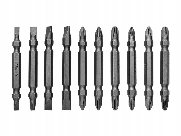 

Bity Końcówki Wkrętak Dwustronne 65mm Zestaw 10SZT