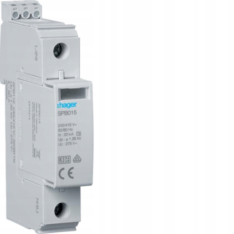 Omezovač přepětí T2 Spd, 1P, Tnc, In 20kA, Imax 40kA, Up1,35kV kontakt Spb