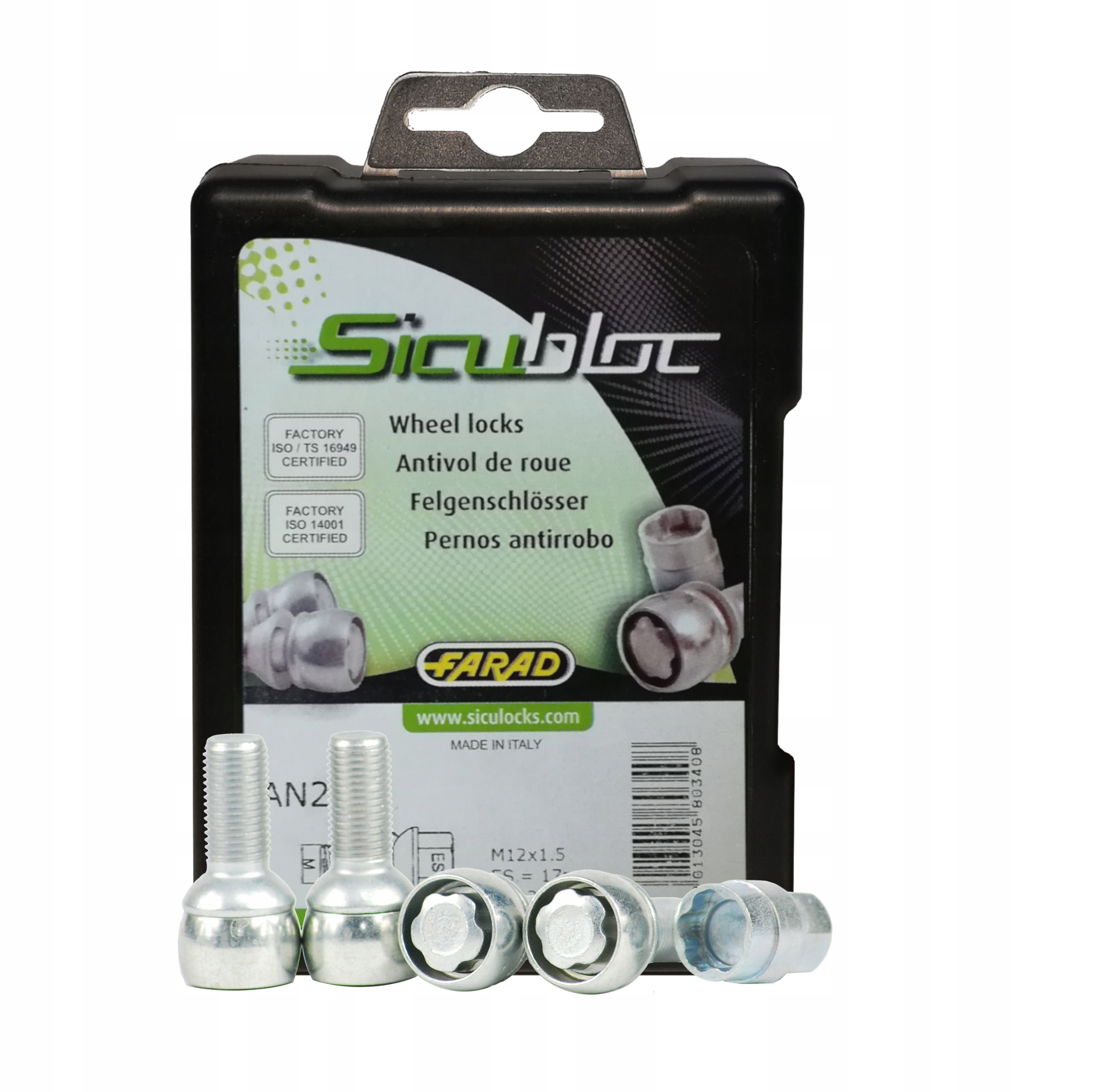 Кріпильні гвинти SICUBLOC 12x1, 5x29 куля K. 17