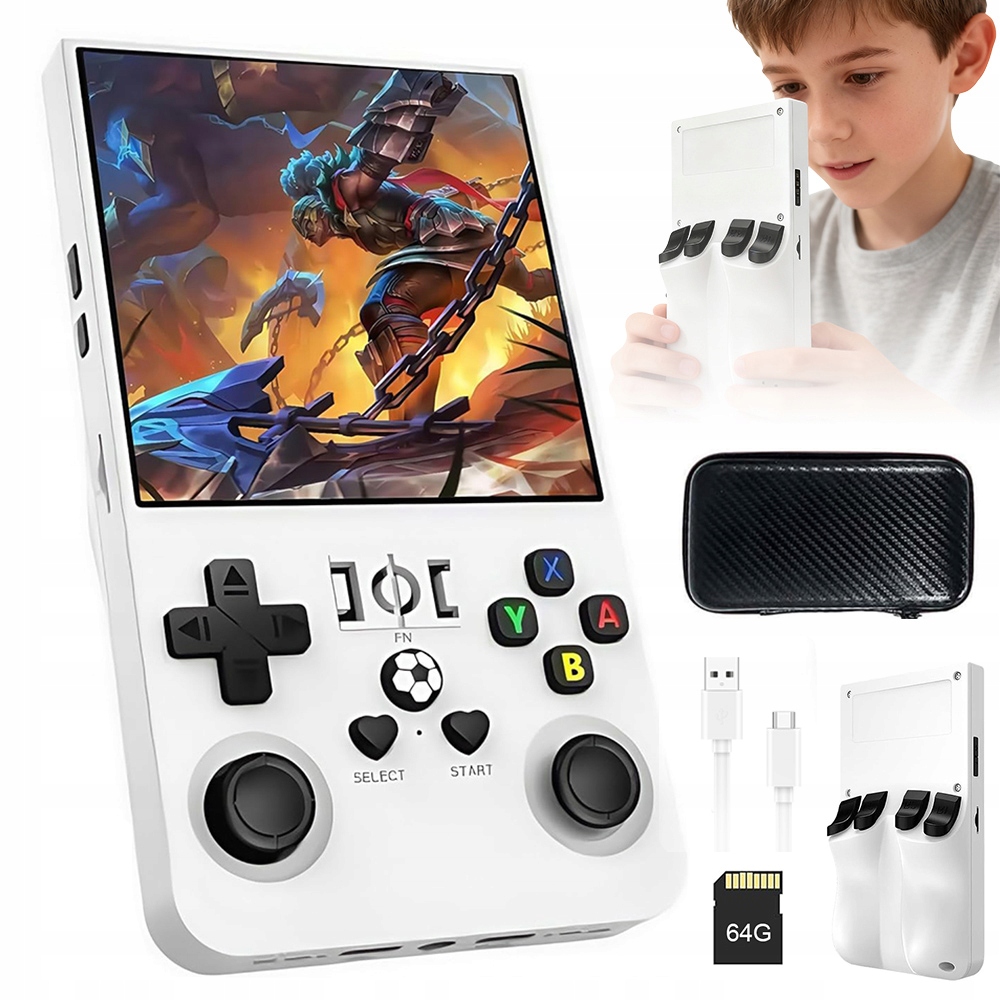 Przenośny Mobilna Konsola Do Gier Retro Podwójne Joysticki 3D 64GB 4000MAH