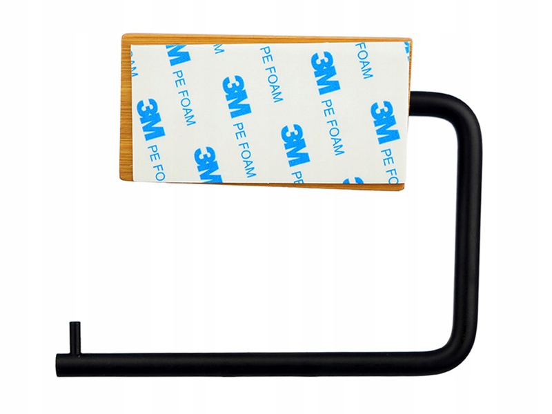 UCHWYT NA PAPIER TOALETOWY WIESZAK ŚCIENNY CZARNY Wysokość produktu 9 cm