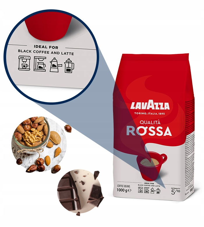 LAVAZZA QUALITA ROSSA 1kg-кофе в зернах Brand Lavazza