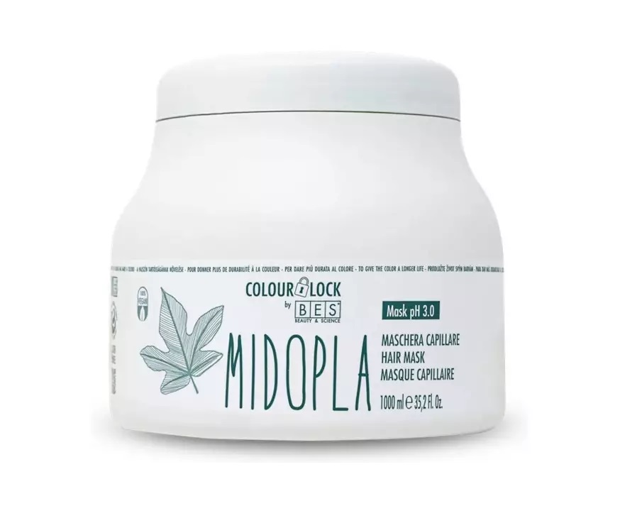 Maska Bes Colour Lock Midopla vyživující maska s keratinem 1000 ml