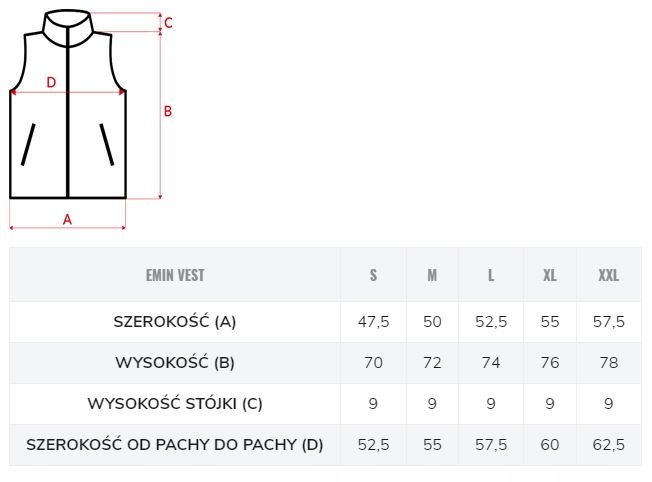MĘSKA KAMIZELKA PIKOWANA EMIN PRIMALOFT ELBRUS XL Materiał dominujący Poliester