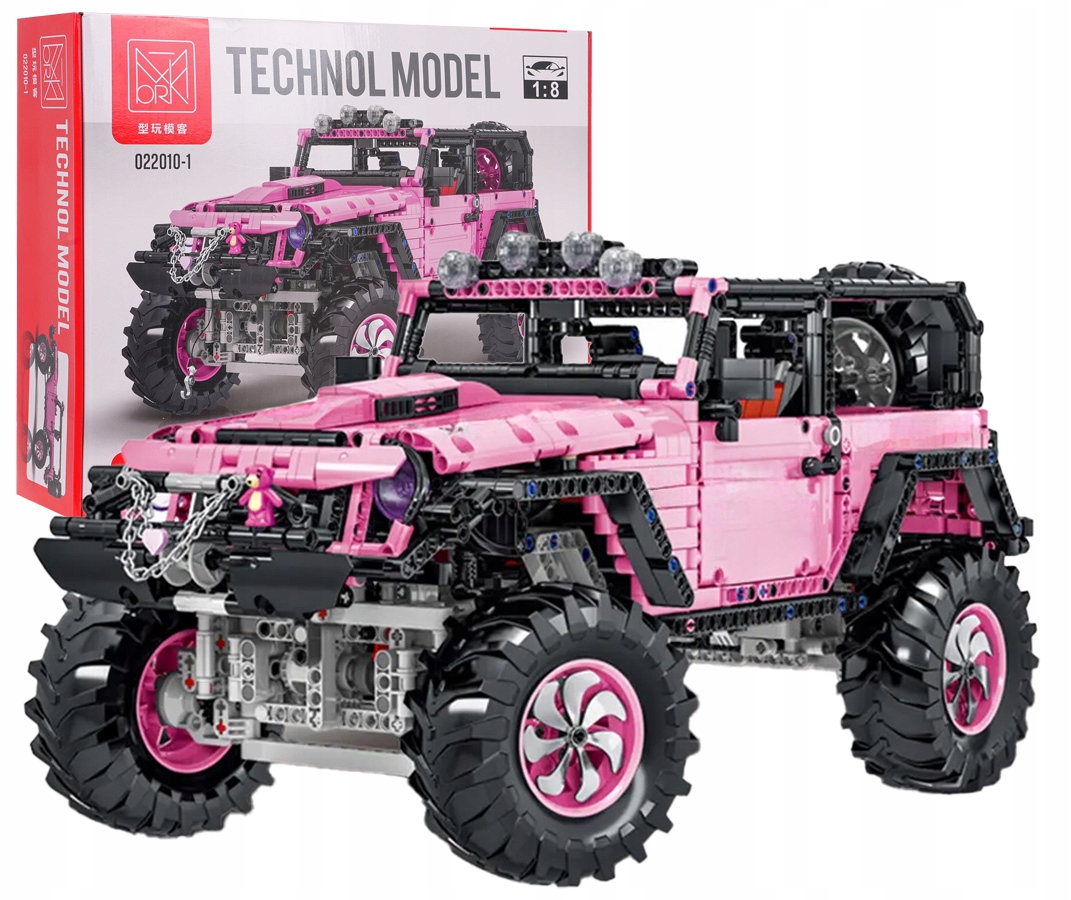 Zestaw Klocków Technik OffRoad Autko terenowe Różowe 2471el. skala 1:8