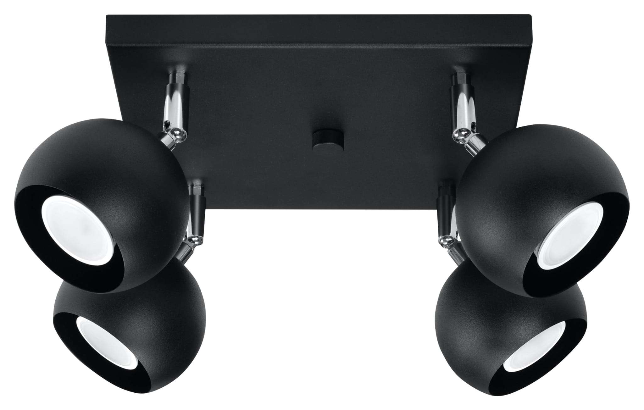 Stropná lampa Oculare 4 čierna Sollux Lighting