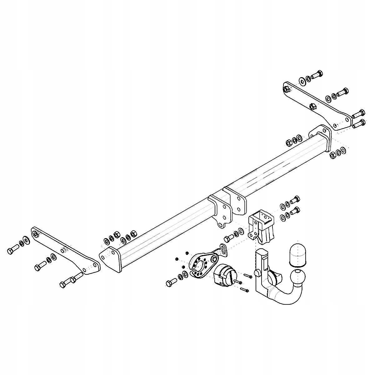 Hak holowniczy Wypinany Skoda Fabia 4 IV PJ3 HTB od 21 MODUŁ 13 PIN GRATIS Producent Steinhof