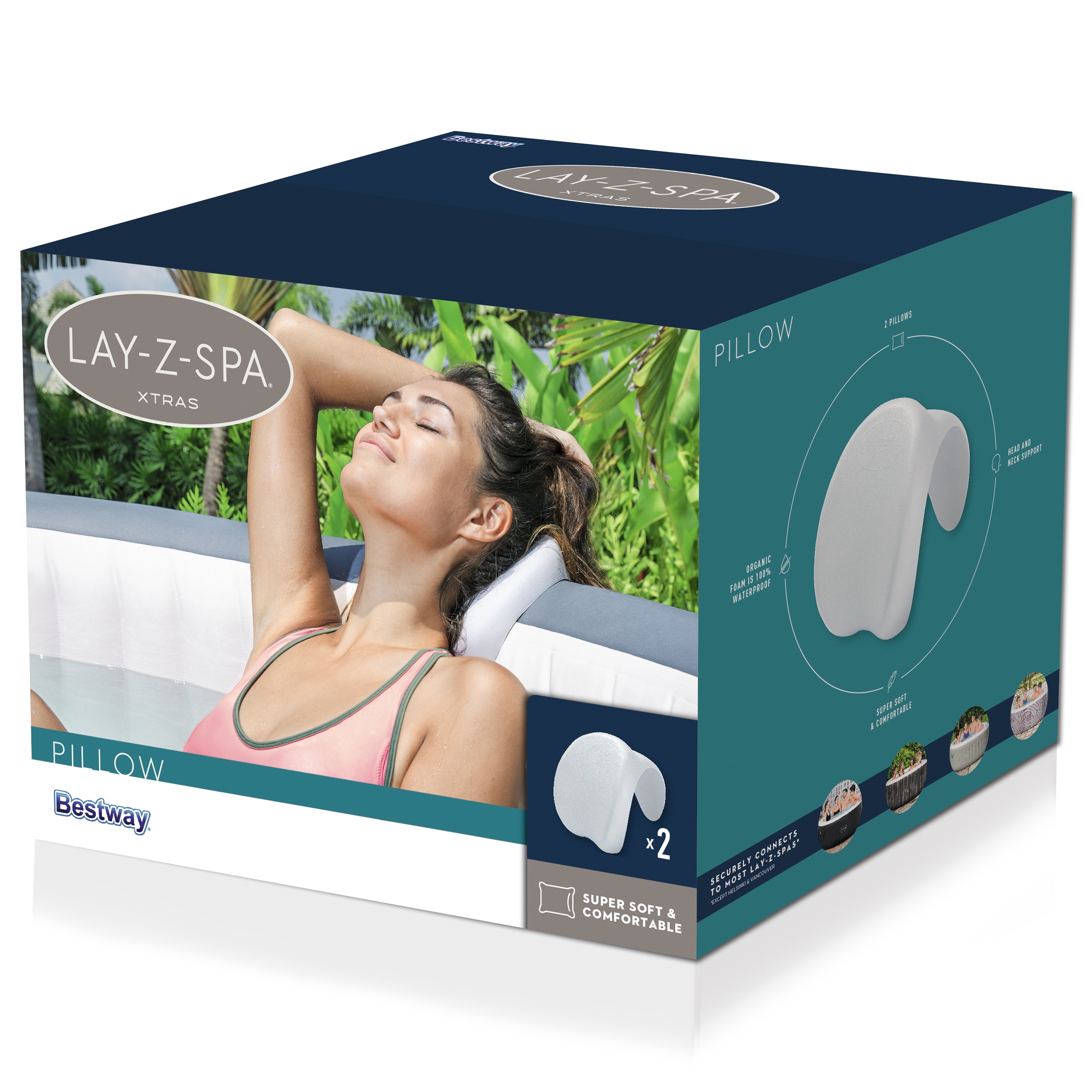 Polštář Do Vířivky Lay-z Spa Komplet 2 Kusy Opěrek Hlavy Bestway 60307
