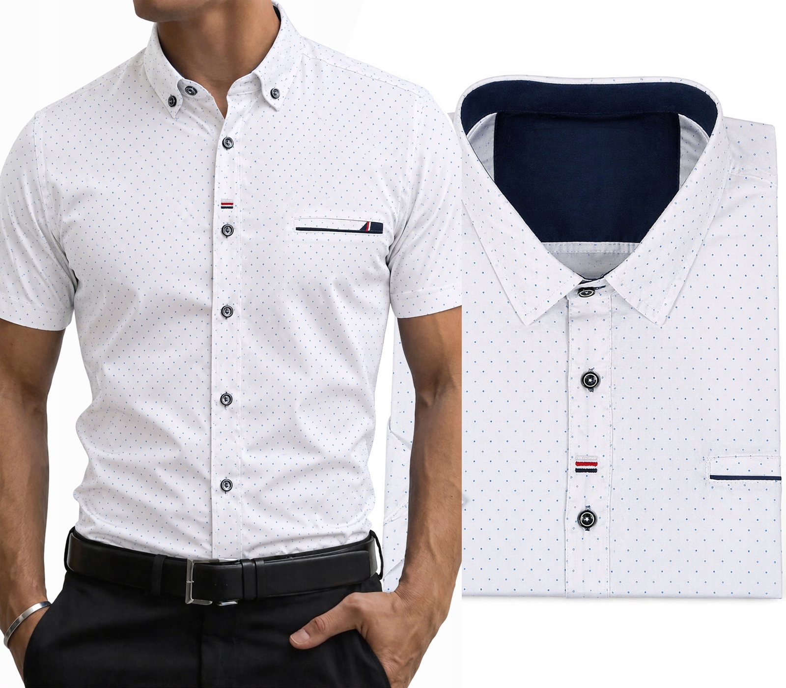 Pánská košile k elegantním kalhotám Comfort Slim Svatba Svatební Hostina