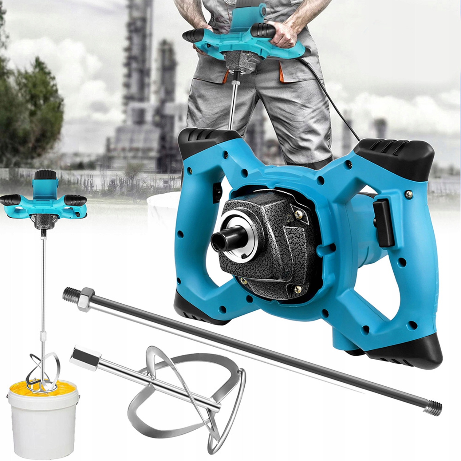2800W Míchadlo Na Lepidlo A Maltu Z Betonu Elektrické Míchadlo Silné XL