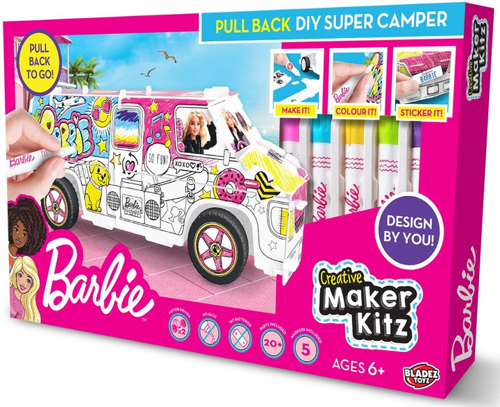 

Barbie Kamper Do Składania I Malowania Maker Kitz