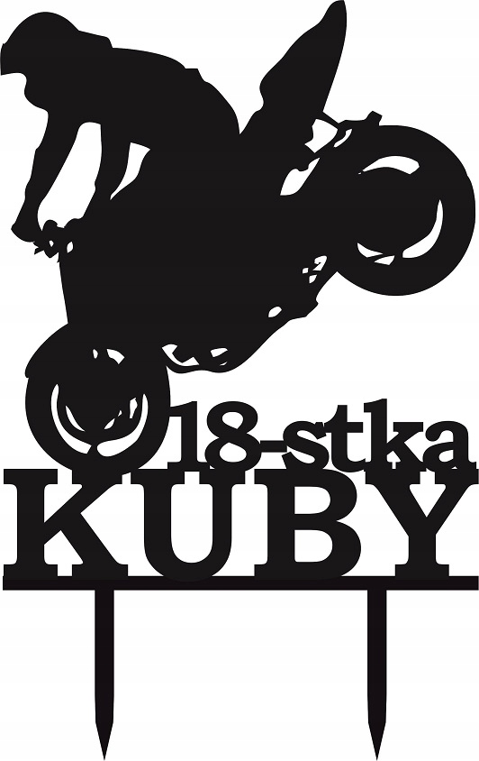 

Topper z motocyklem z Imieniem imię Wiekiem liczba