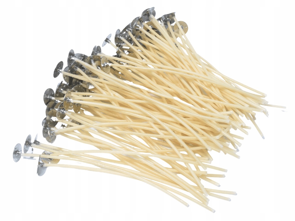 

Knot knoty do świec z blaszką gotowe 12cm 120szt