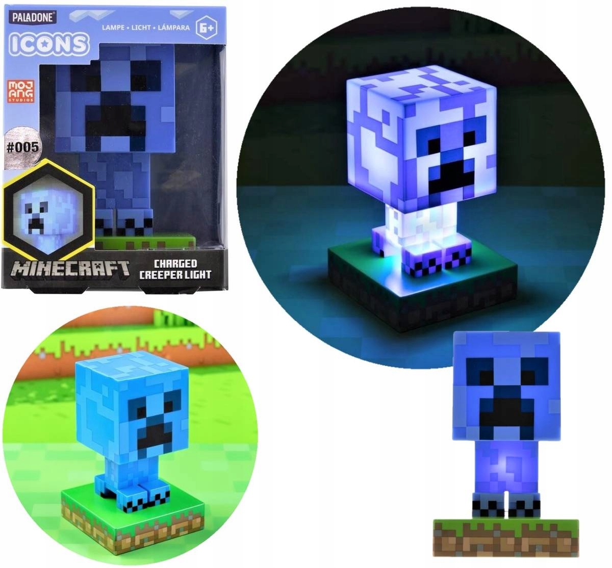 

Lampka nocna biurkowa dla dzieci Minecraft Creeper