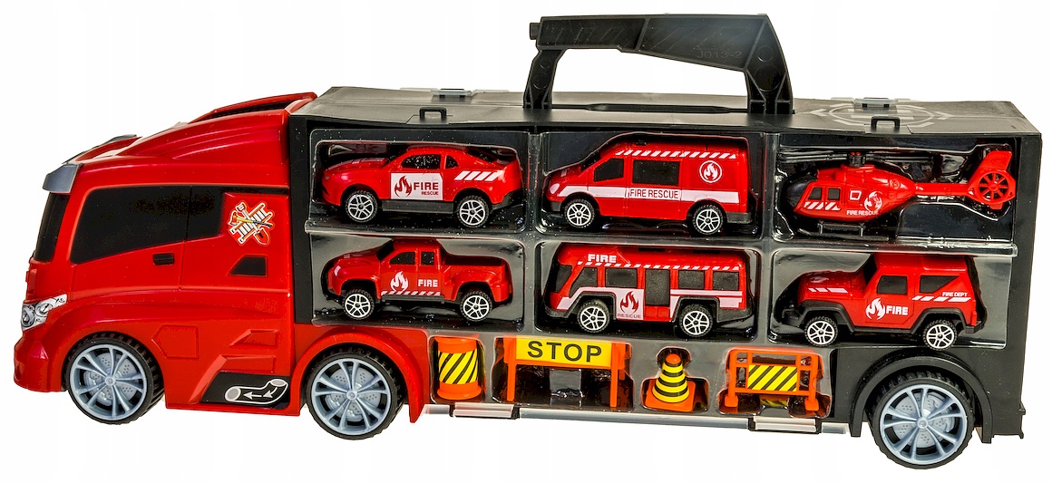 Smily Ciężarówka STRAŻ 5 pojazdów helikopter AUTA Model Ciężarówka