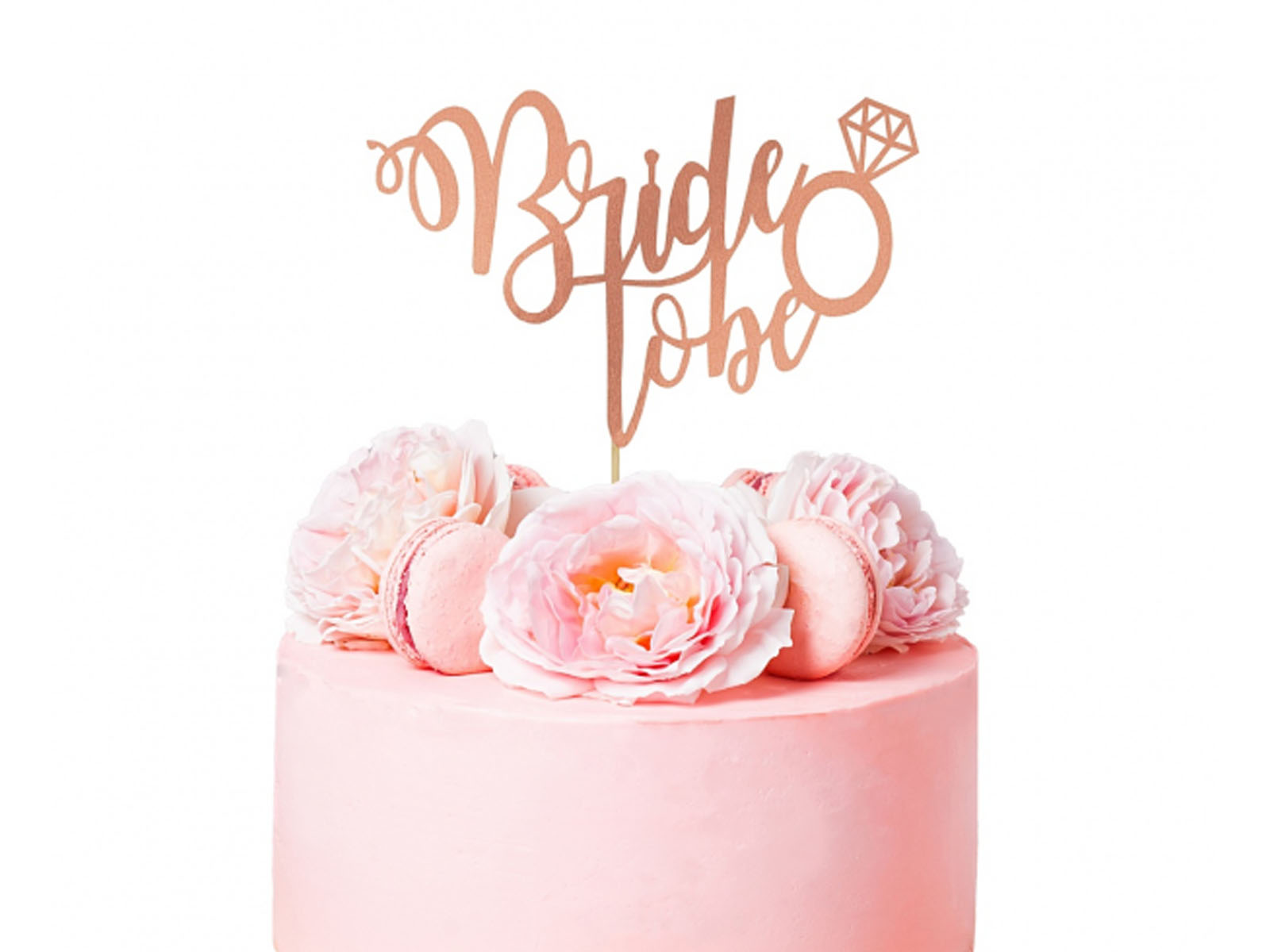 

Topper na tort Bride to be różowe złoto Panieński