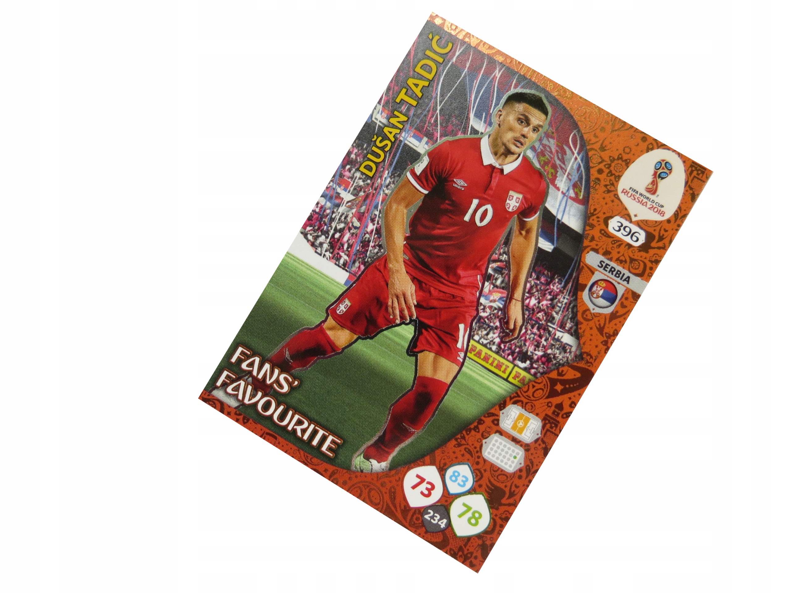 Panini World Cup Russia 2018 Karty Piłkarskie Fans Favourite Tadić 396