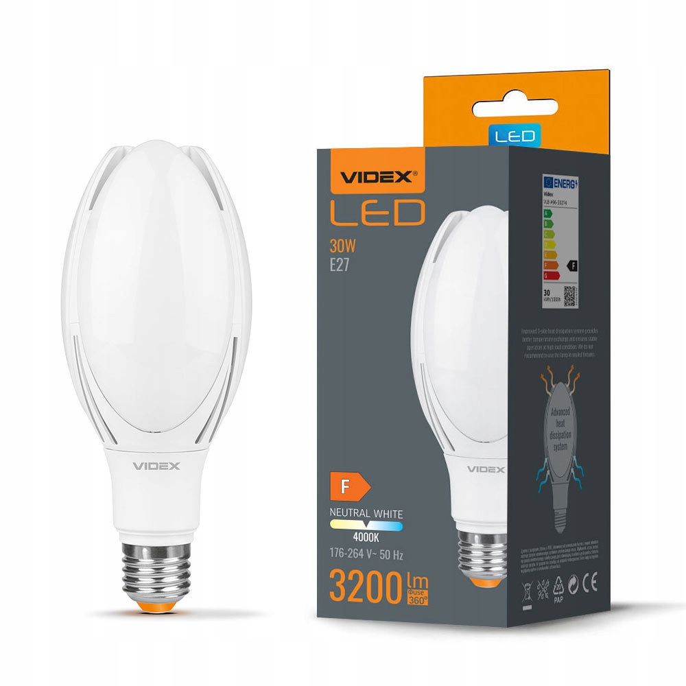 

Żarówka Led 30W 3200lm 4000K E27 neutralna