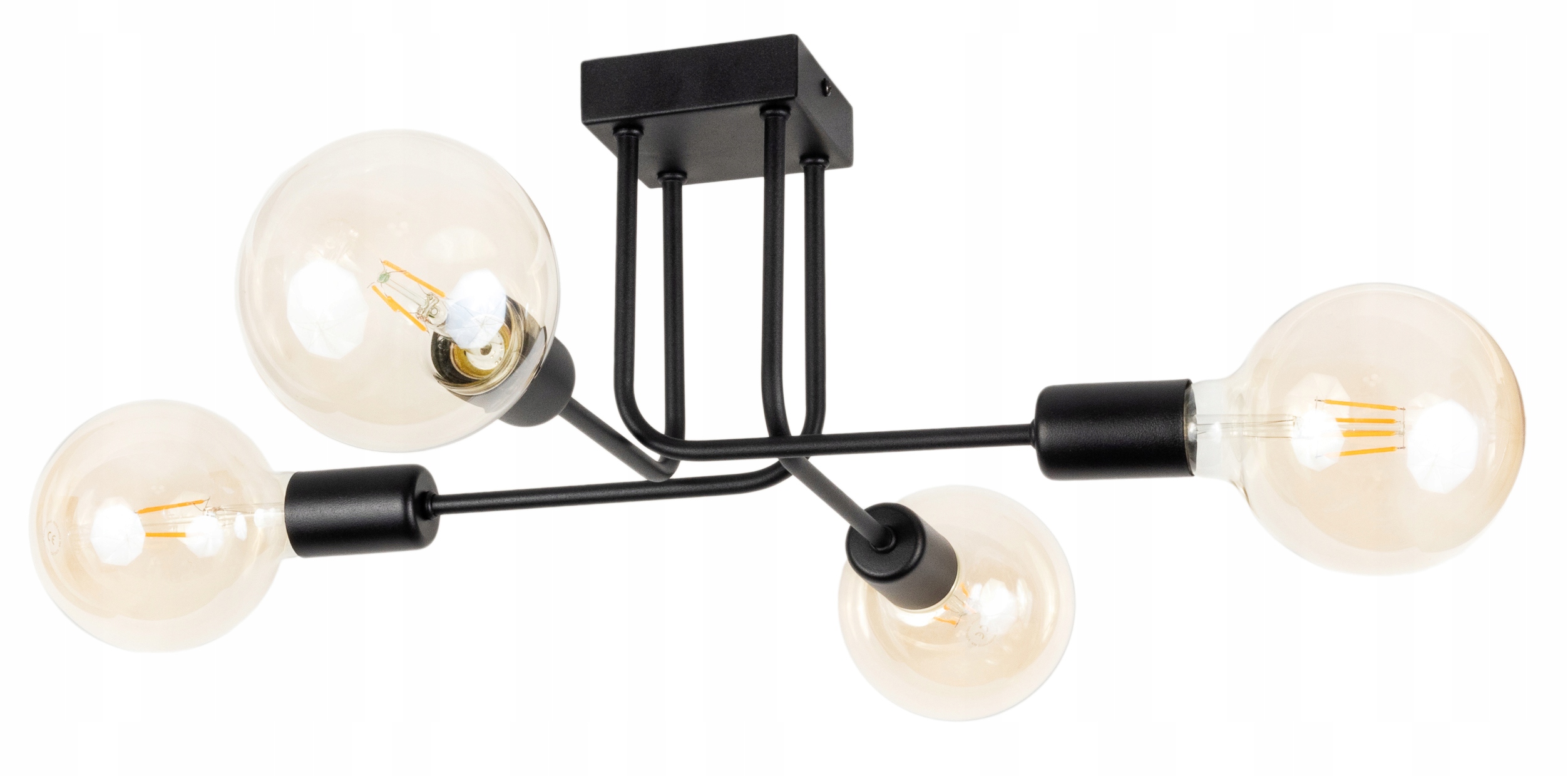 

Lampa wisząca loft czarna żyrandol lampa sufitowa
