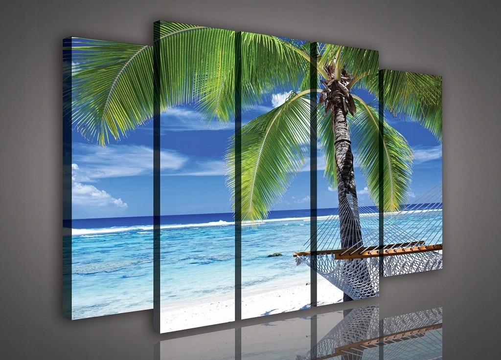 Obraz 150x100 Tropické pláže palma oceán more raj leto slnko