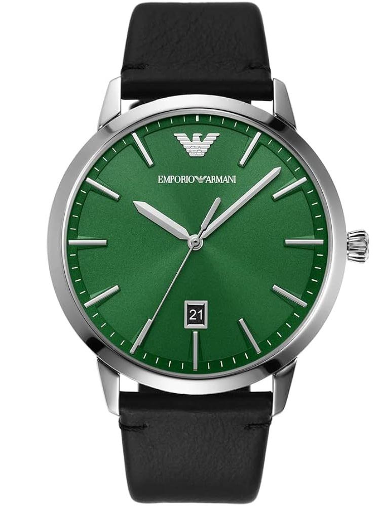 Zegarek Męski Emporio Armani AR11509 Box zielona tarcza czarny pasek