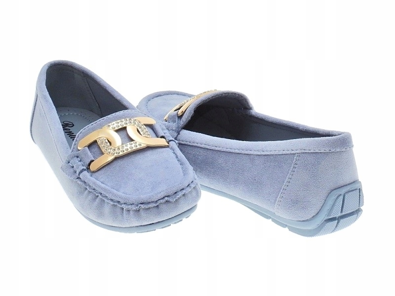 DAMSKIE ZAMSZOWE MOKASYNY blue r.41 Marka inna
