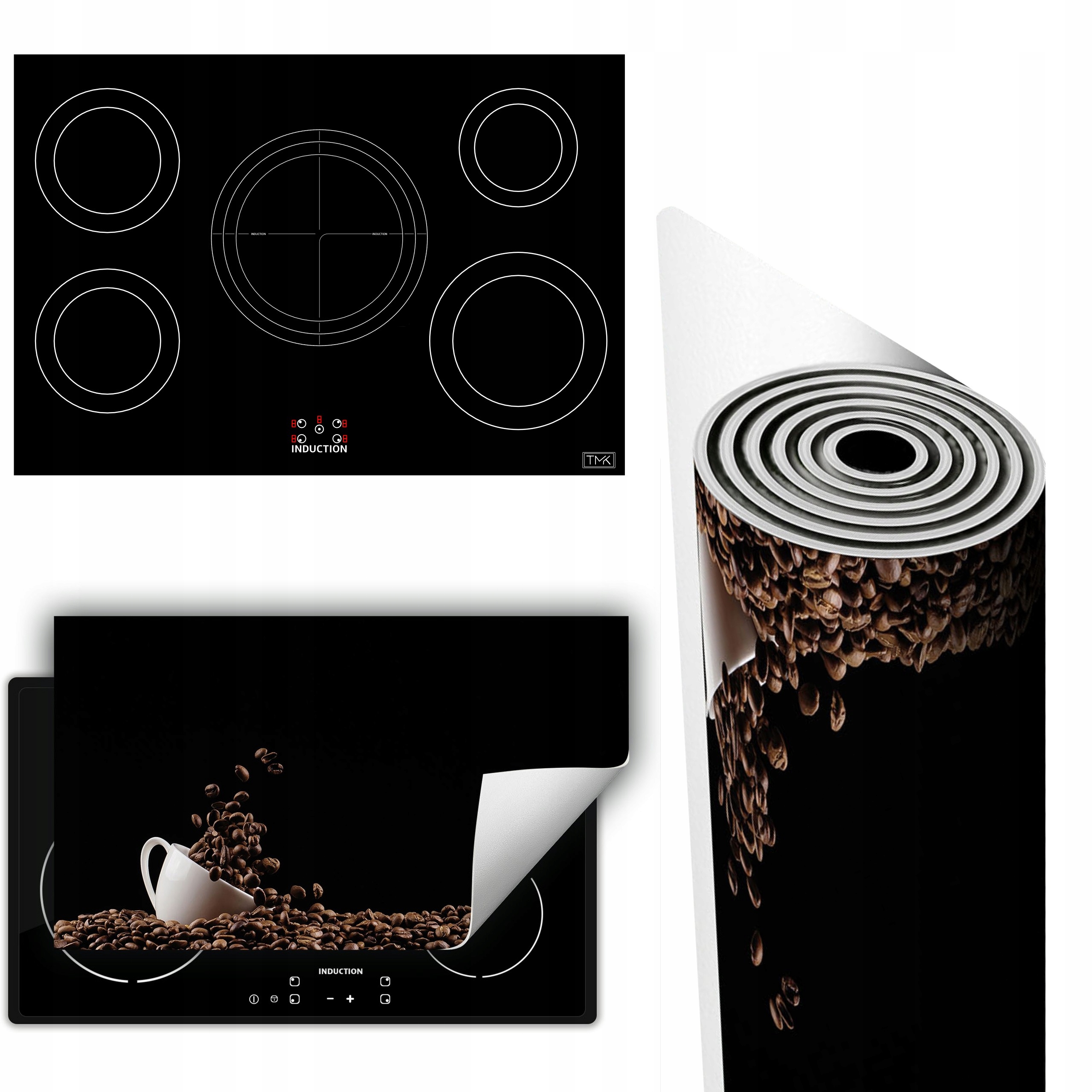 Vinylová Podložka Ochrana Kuchyňské Desky 90x52 černá káva