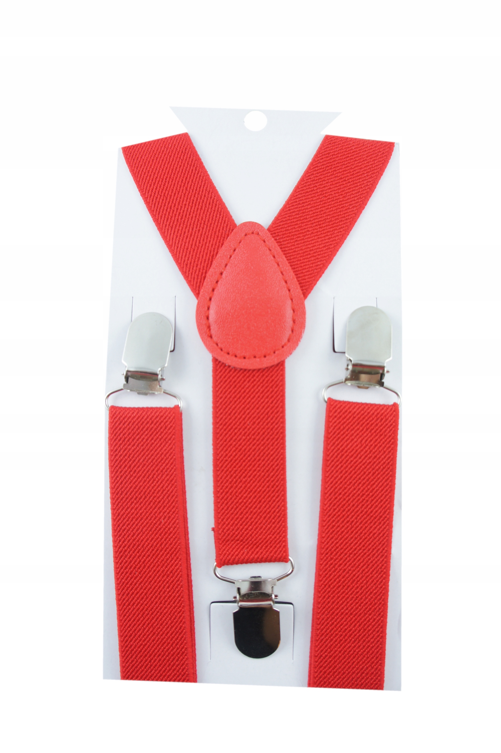 CZERWONE szelki dziecięce gładkie r.uniwer regulowane do 140 cm wzrostu