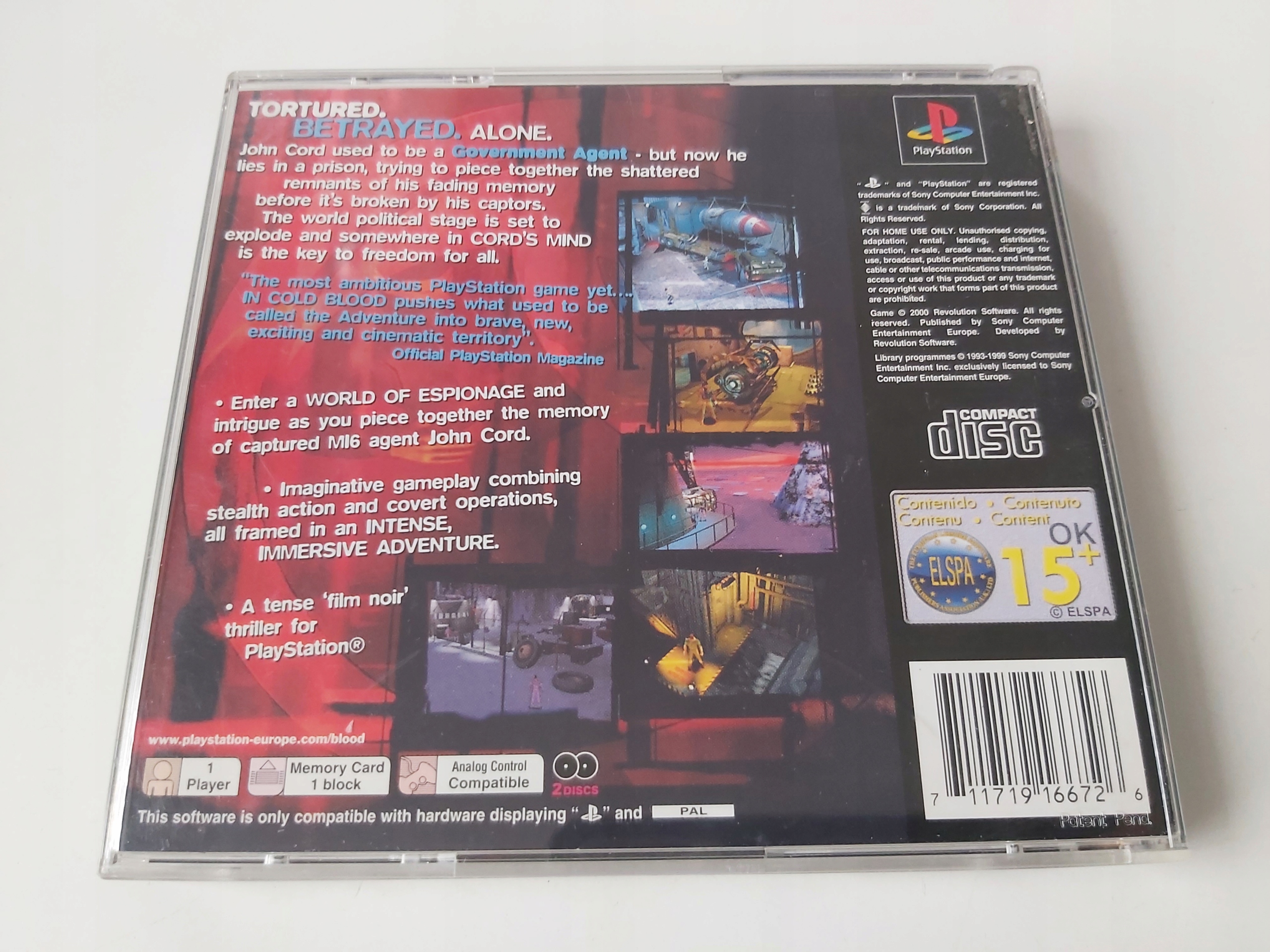 IN COLD BLOOD PSX PS1 ENG Platforma Sony PlayStation (PSX)