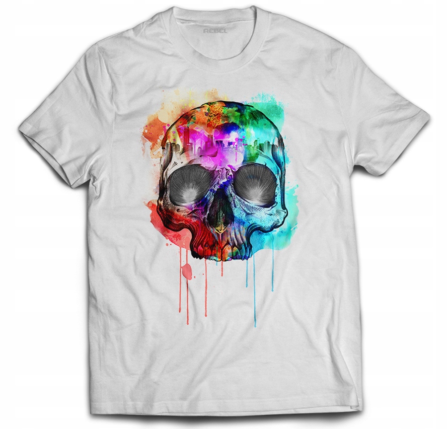 

Koszulka T-shirt Grafika Skull Czacha Pastele M