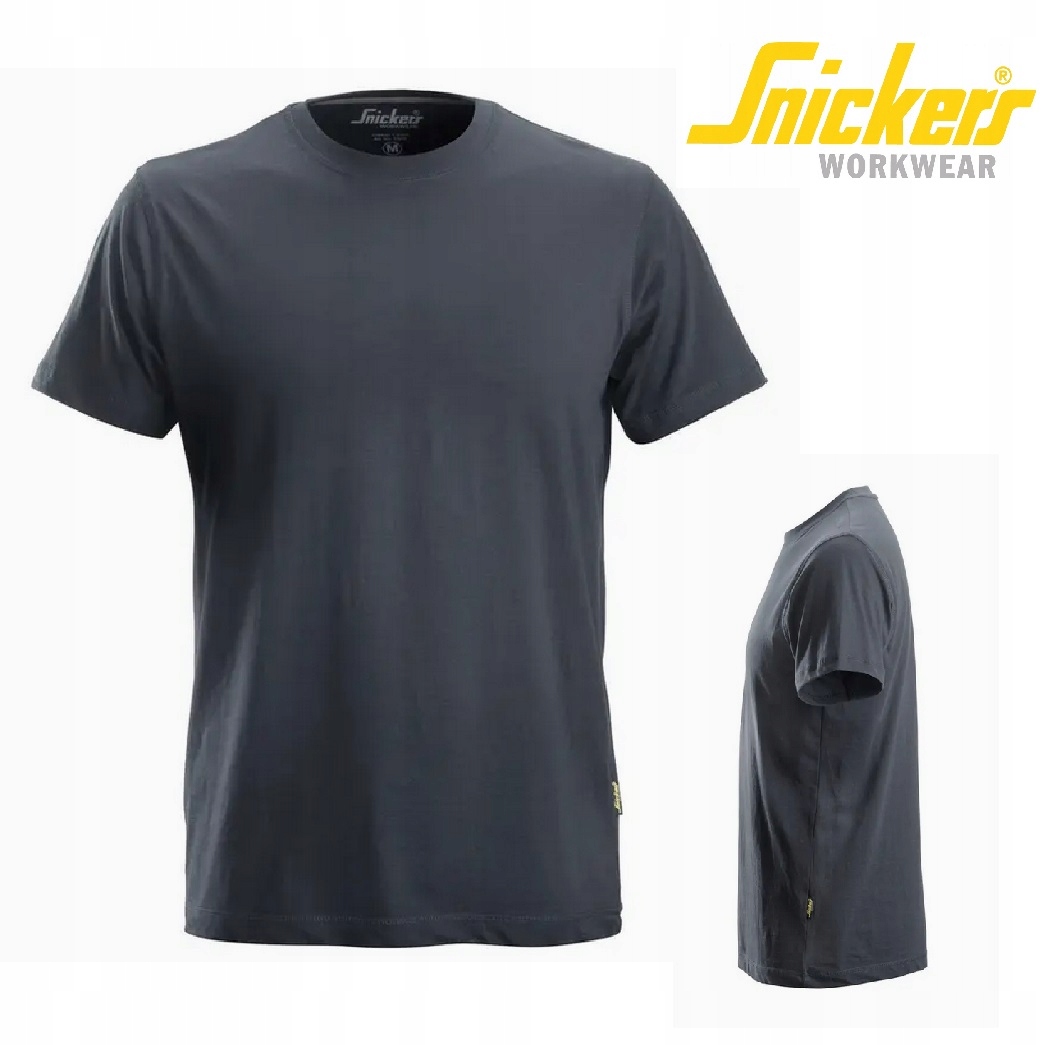 koszulka robocza SNICKERS CLASSIC bawełniana miękka szara stalowa 2502 r.XL