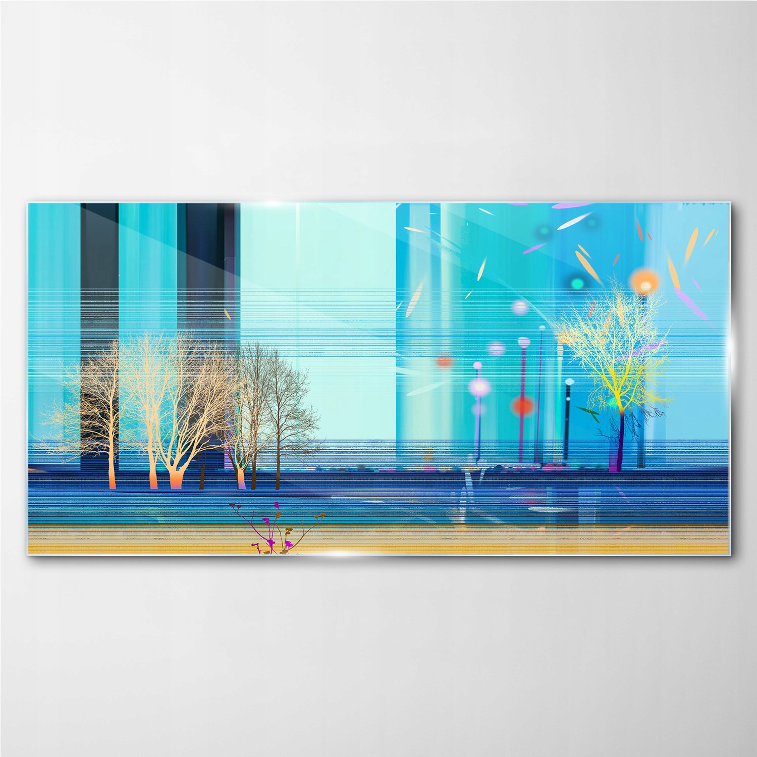 

Obraz szklany z nadrukiem Park drzewa 100x50 cm