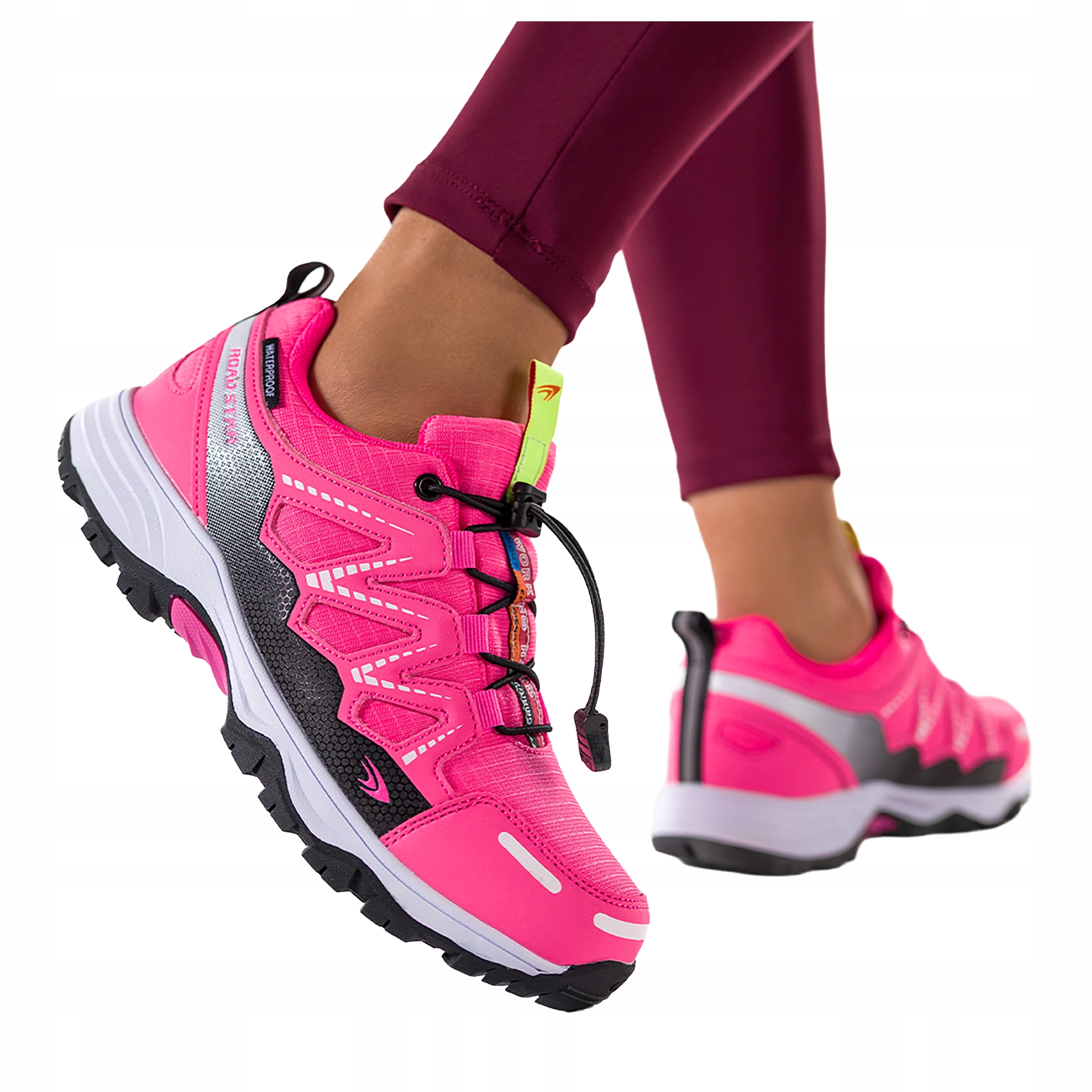 Růžové Trekingové Boty Dámské Voděodolné Sportovní Módní Šněrovací vel. 40