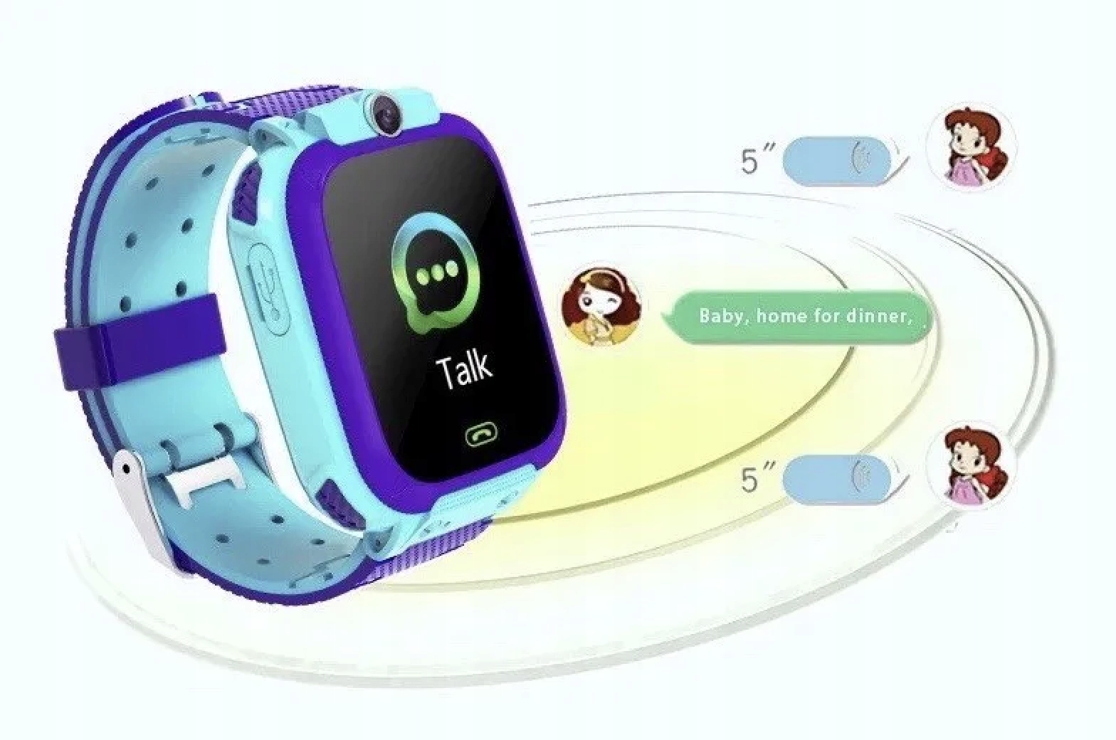 ORYGINALNY ZEGAREK DZIECKO SMART Lokalizator GPS Kolor wielokolorowy